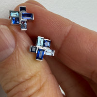 Geometrisch Sapphire Earrings