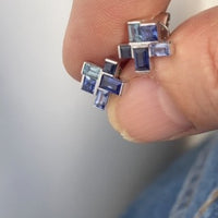 MULTISTONE Geometrisch Sapphire earrings
