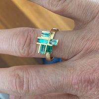 TORRI Emerald Geometrsich Ring