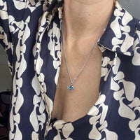 MILLIE - Tourmaline & Sapphire Geometrisch Pendant