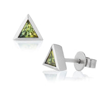 Green Sapphire - Dreieck Earrings