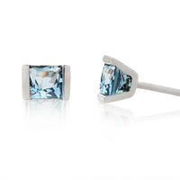 ARCHIE Geometrisch Aquamarine studs