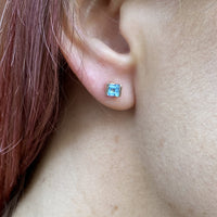 ARCHIE Geometrisch Aquamarine studs