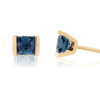 ARCHIE Geometrisch Blue Sapphire studs