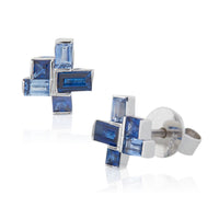 MULTISTONE Geometrisch Sapphire earrings