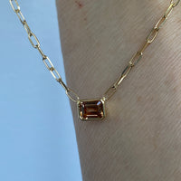 Zirla Floaty Emerald Cut Necklace
