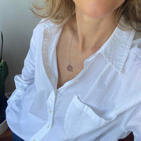 SALLY - Pink Sapphire 18ct White Gold Pendant - CIRCLE Collection