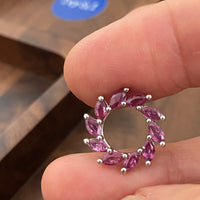 SALLY - Pink Sapphire 18ct White Gold Pendant - CIRCLE Collection