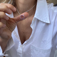 SALLY - Pink Sapphire 18ct White Gold Pendant - CIRCLE Collection