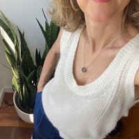 CULLY - Blue Sapphire 18ct White Gold Pendant - CIRCLE COLLECTION