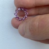 SALLY - Pink Sapphire 18ct White Gold Pendant - CIRCLE Collection
