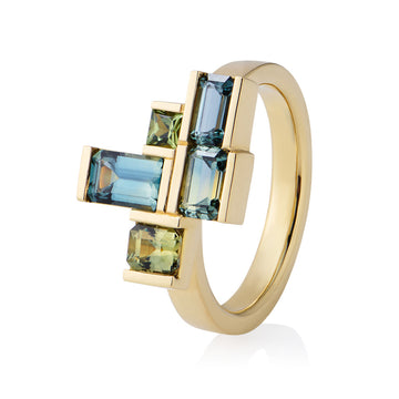 PARTI  Sapphire Geometrisch Ring