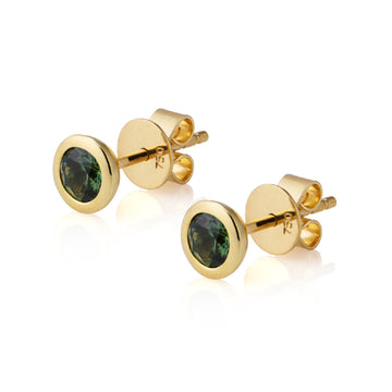 WUNDER - Green Sapphire Earring Studs