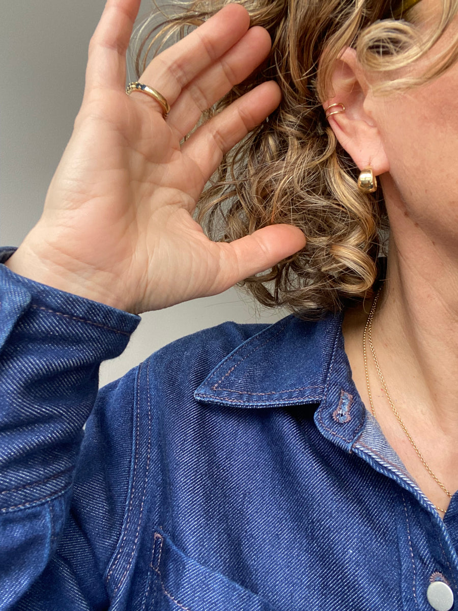 Ellie - Ear Cuff in Yellow Gold