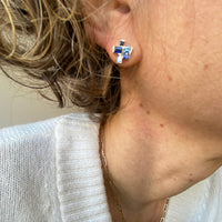 MULTISTONE Geometrisch Sapphire earrings