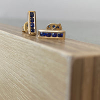 IN A BOX - Dark Blue Sapphire Earrings