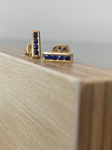 IN A BOX - Dark Blue Sapphire Earrings