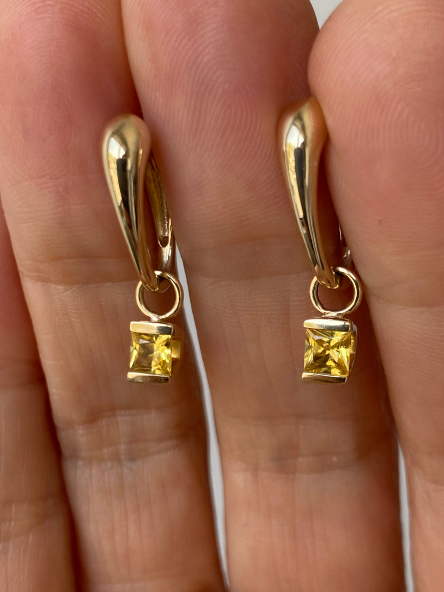 Yellow Sapphire Archie & Huggie Style earring