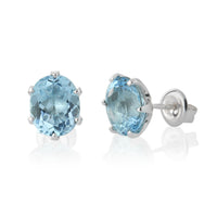 Himmel Blau Large -  Blue Topaz Earring Studs