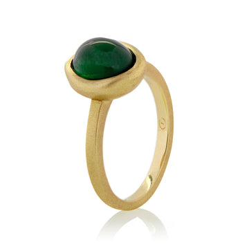 GREEN PEBBLE Tourmaline ring
