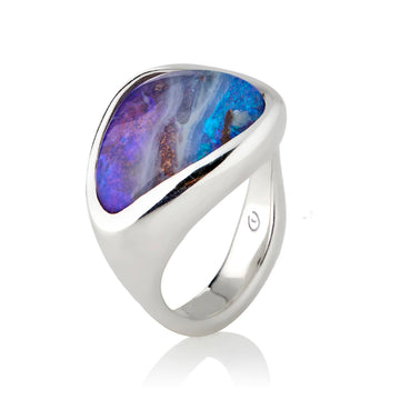 SEA BLUE Opal ring